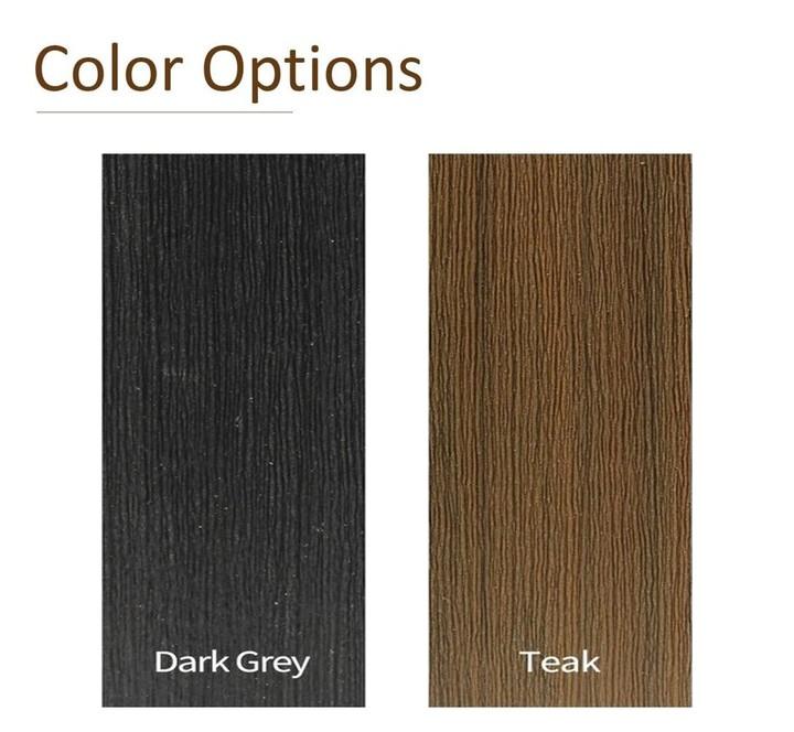 สีที่มีสต๊อก ZipDeck — Dark Grey และ Teak